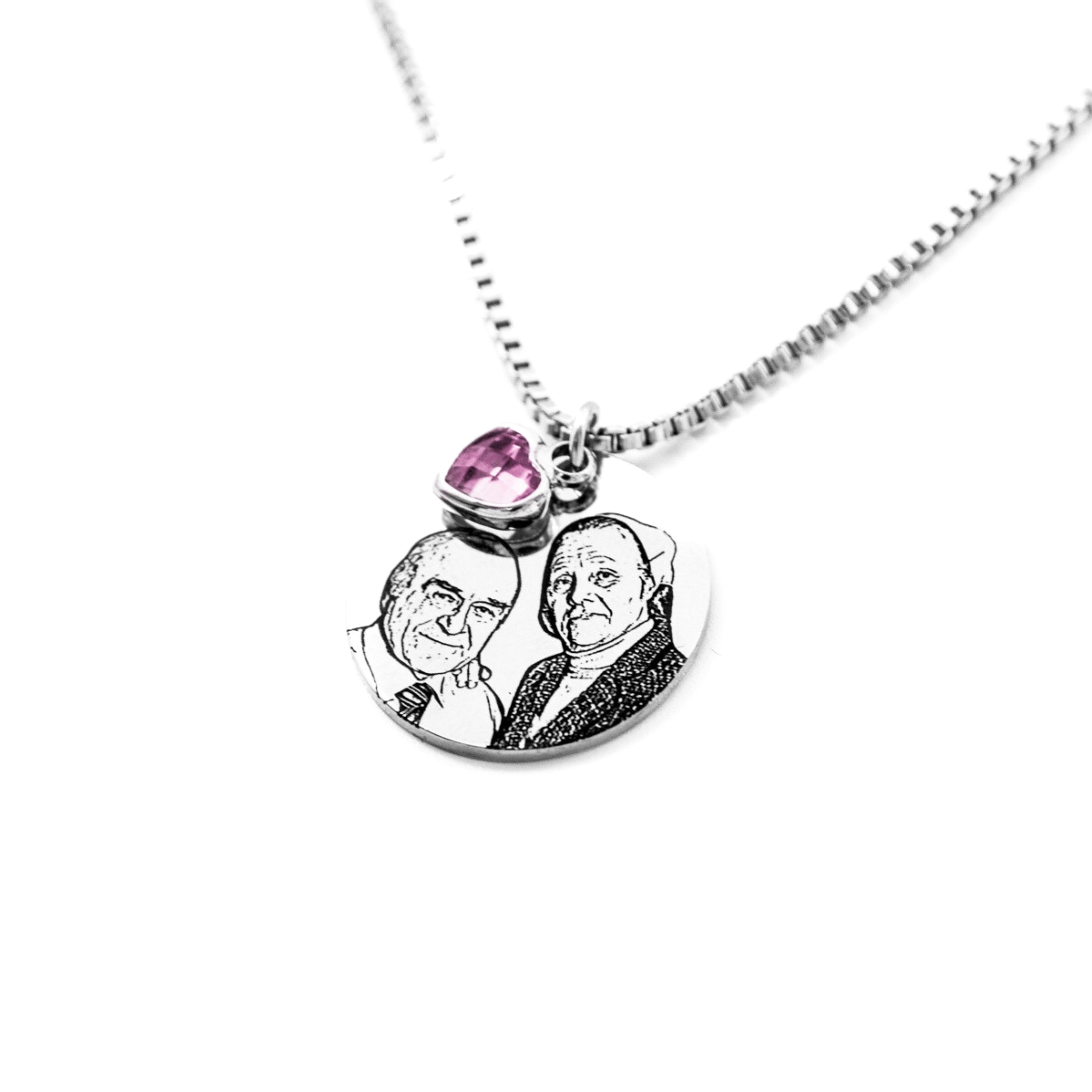 Custom Round Necklace - Outline