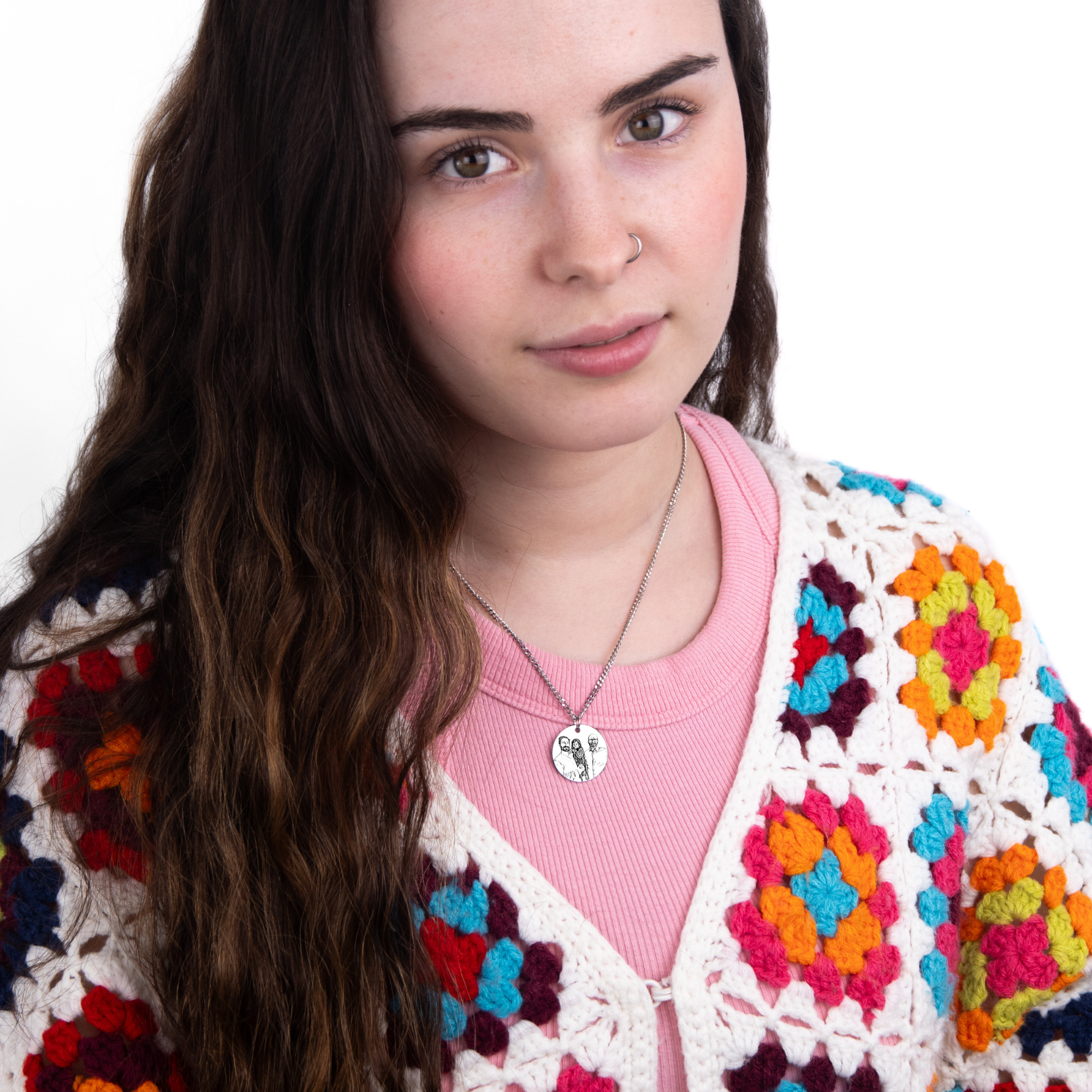 Custom Round Necklace - Outline