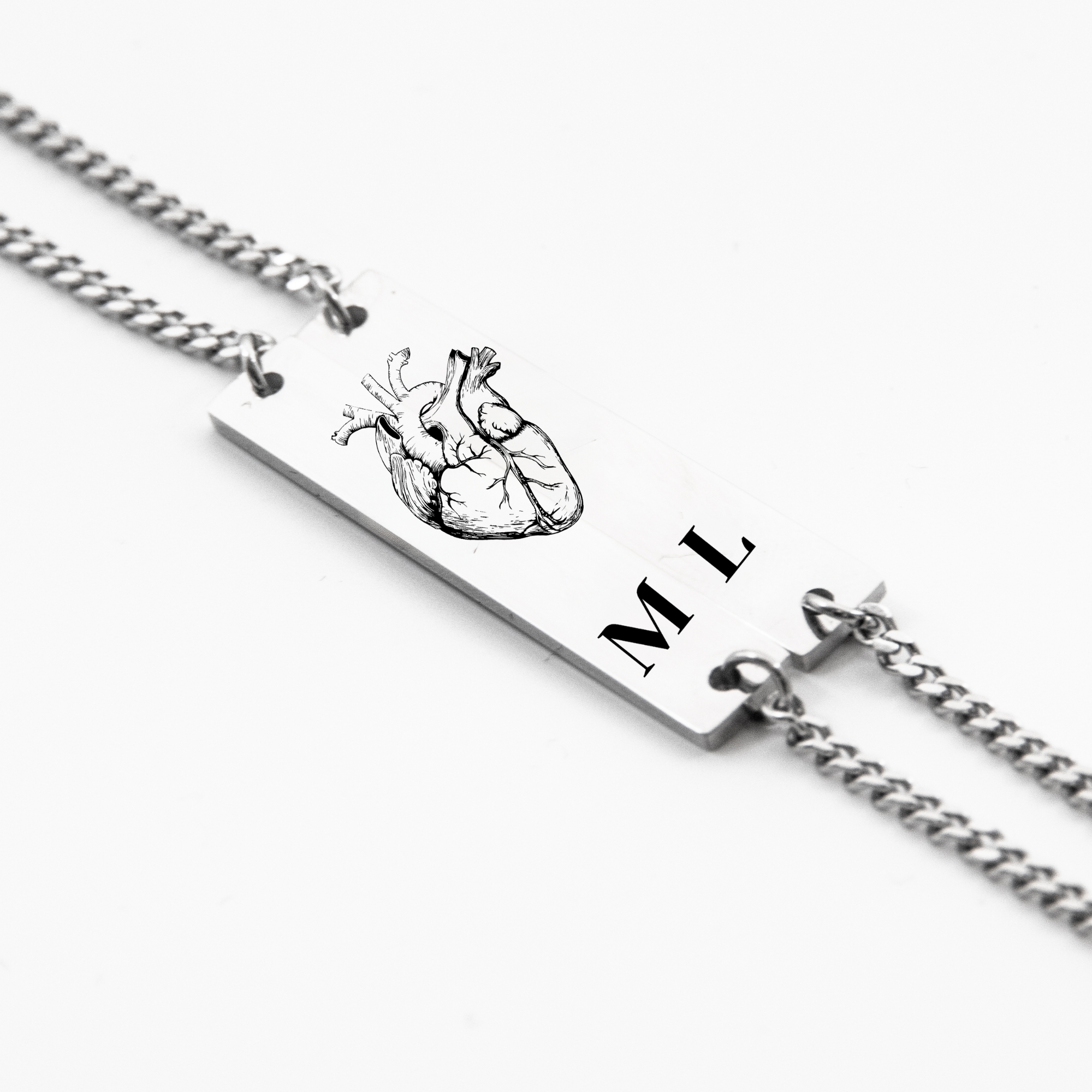 Duo Custom Bracelet - Heart + Initial