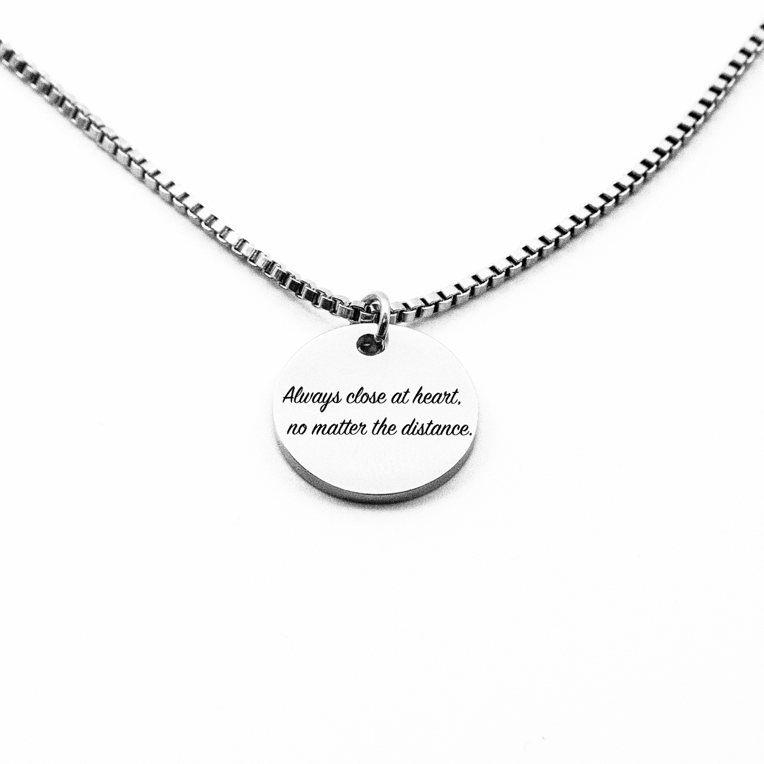 Custom Round Necklace - Text