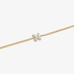 Initial X zirconia bracelet flat lay – personalized letter X sparkling jewelry VECINO