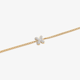 Initial X zirconia bracelet flat lay – personalized letter X sparkling jewelry VECINO