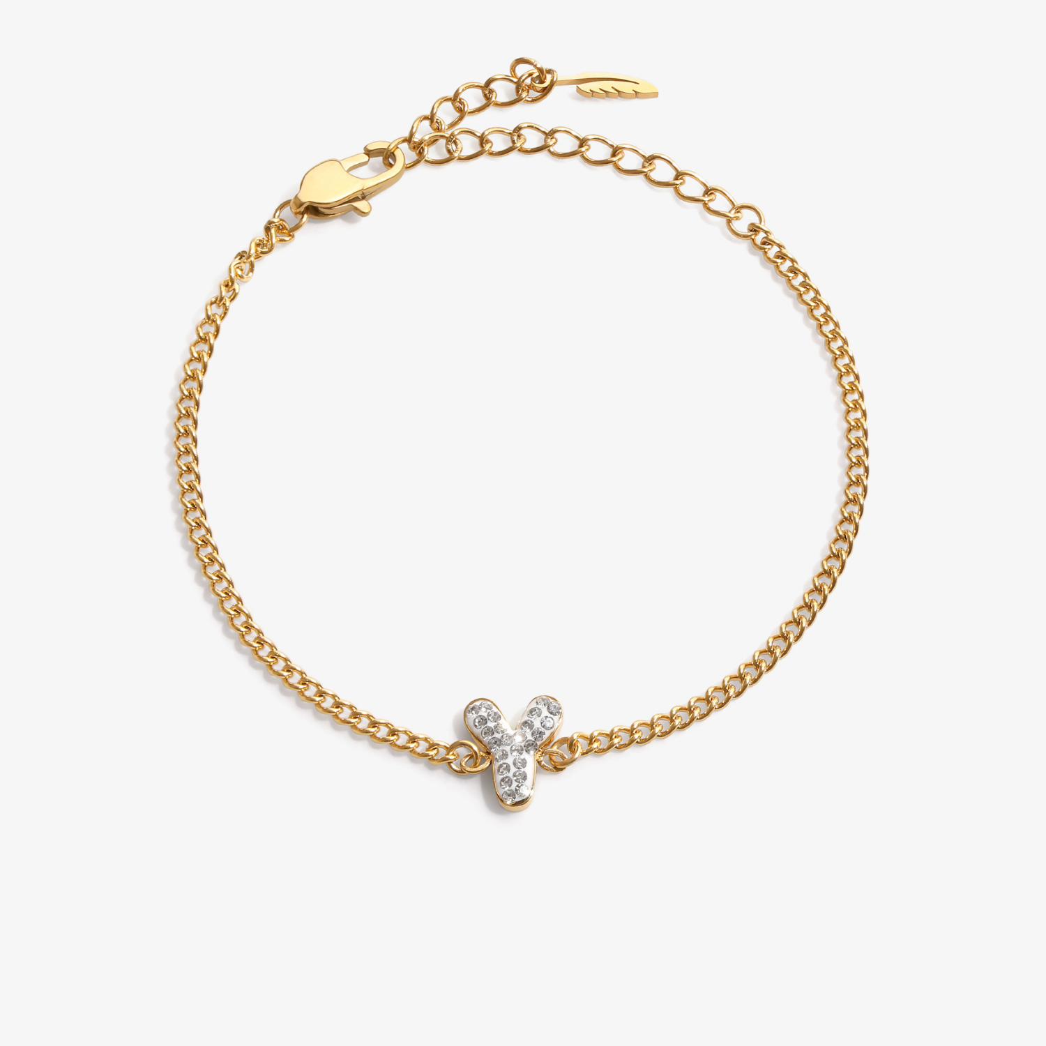 Personalized initial Y zirconia bracelet – letter Y luxury gift by VECINO