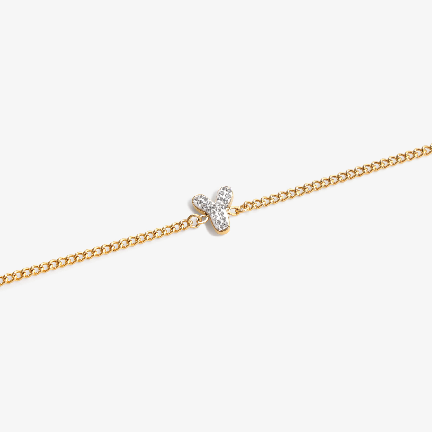 Initial Y zirconia bracelet flat lay – personalized letter Y sparkling jewelry VECINO