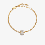 Personalized initial Z zirconia bracelet – letter Z luxury gift by VECINO