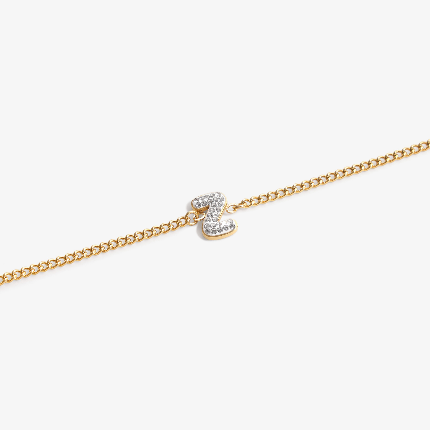 Initial Z zirconia bracelet flat lay – personalized letter Z sparkling jewelry VECINO