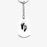 Custom Keychain - Footprint (mom)