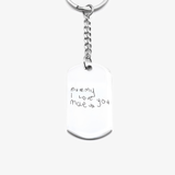 Custom Keychain - Handwriting (mom)