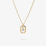 Personalized initial G zirconia necklace – letter G luxury gift by VECINO