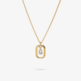 Personalized initial G zirconia necklace – letter G luxury gift by VECINO