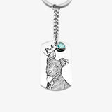 Custom Keychain - Pet Outline