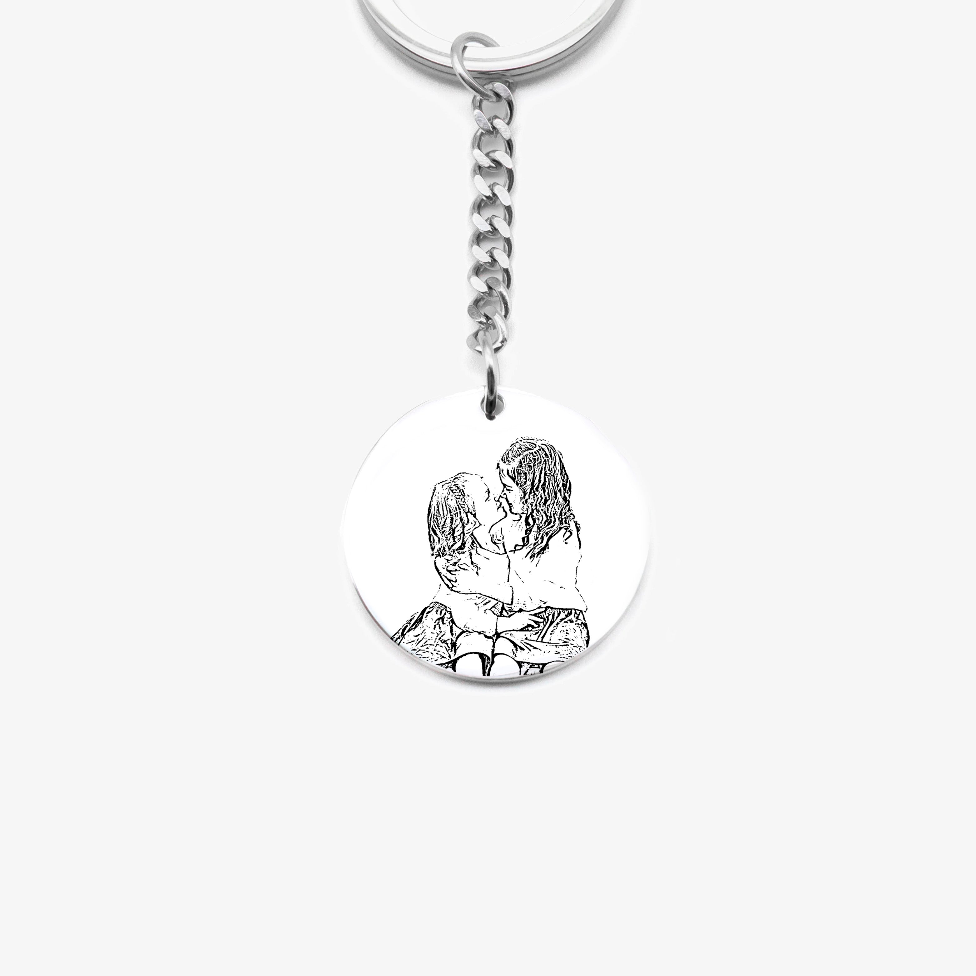 Personalized Silhouette Keychain – Custom Outline Laser Gift | VECINO ...