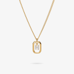 Personalized initial H zirconia necklace – letter H luxury gift by VECINO
