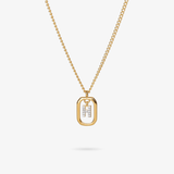 Personalized initial H zirconia necklace – letter H luxury gift by VECINO