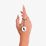 Custom Keychain - Footprint (mom)