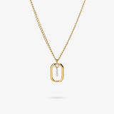 Personalized initial I zirconia necklace – letter I luxury gift by VECINO
