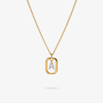 Personalized initial A zirconia necklace – letter A luxury gift by VECINO