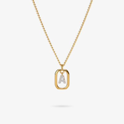Initial A Zirconia Necklace