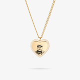 Custom Zicornia Heart Necklace - Image - Gold (memorial)