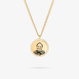 Custom Zicornia Round Necklace - Image - Gold (memorial)