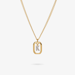 Personalized initial K zirconia necklace – letter K luxury gift by VECINO