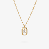 Personalized initial K zirconia necklace – letter K luxury gift by VECINO