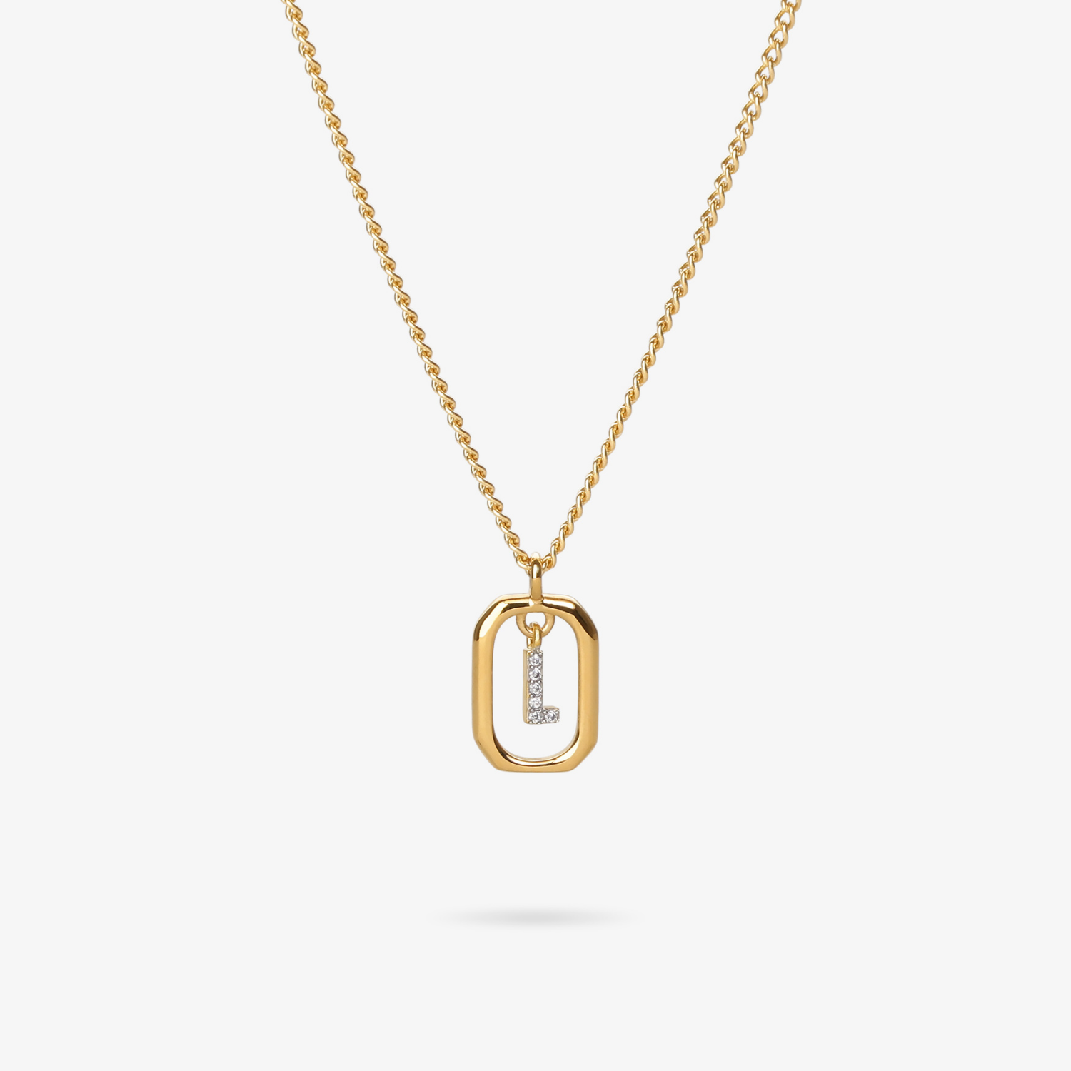 Personalized Initial L Zirconia Necklace – letter L luxury jewelry with sparkling stones VECINO