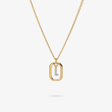Personalized Initial L Zirconia Necklace – letter L luxury jewelry with sparkling stones VECINO