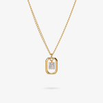 Personalized Initial M Zirconia Necklace – letter M luxury jewelry with sparkling stones VECINO