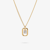 Personalized Initial M Zirconia Necklace – letter M luxury jewelry with sparkling stones VECINO