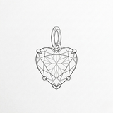 Birthstone Heart - Silver