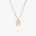 Personalized Initial O Zirconia Necklace – letter O luxury jewelry with sparkling stones VECINO
