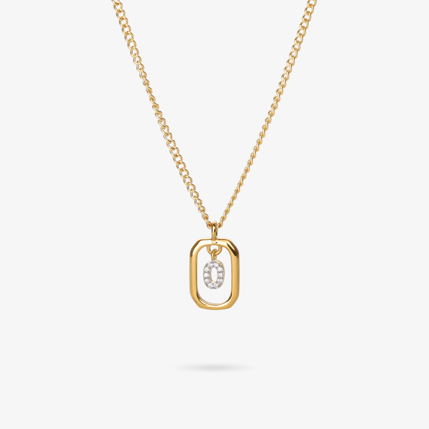 Personalized Initial O Zirconia Necklace – letter O luxury jewelry with sparkling stones VECINO