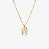 Personalized Initial O Zirconia Necklace – letter O luxury jewelry with sparkling stones VECINO