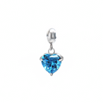 Blue heart charm for VECINO bracelet – colorful heart bracelet charm jewelry