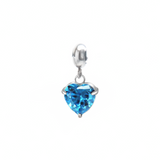Blue heart charm for VECINO bracelet – colorful heart bracelet charm jewelry