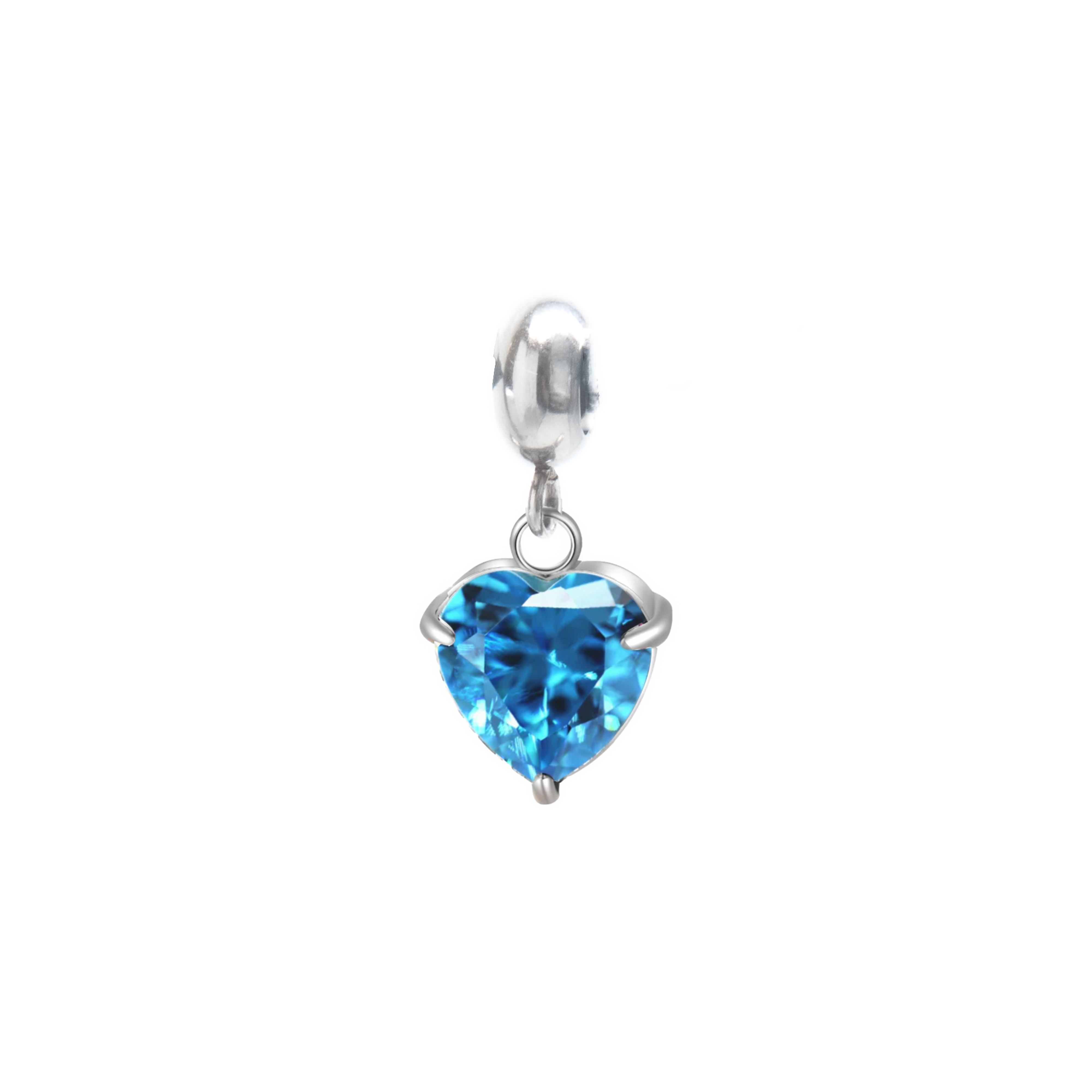 Blue heart charm for VECINO bracelet – colorful heart bracelet charm jewelry