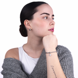 White heart charm lifestyle – VECINO charm bracelet collection