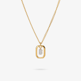 Personalized initial B zirconia necklace – letter B luxury gift by VECINO