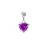 Purple heart charm for VECINO bracelet – dreamy purple heart bracelet charm jewelry