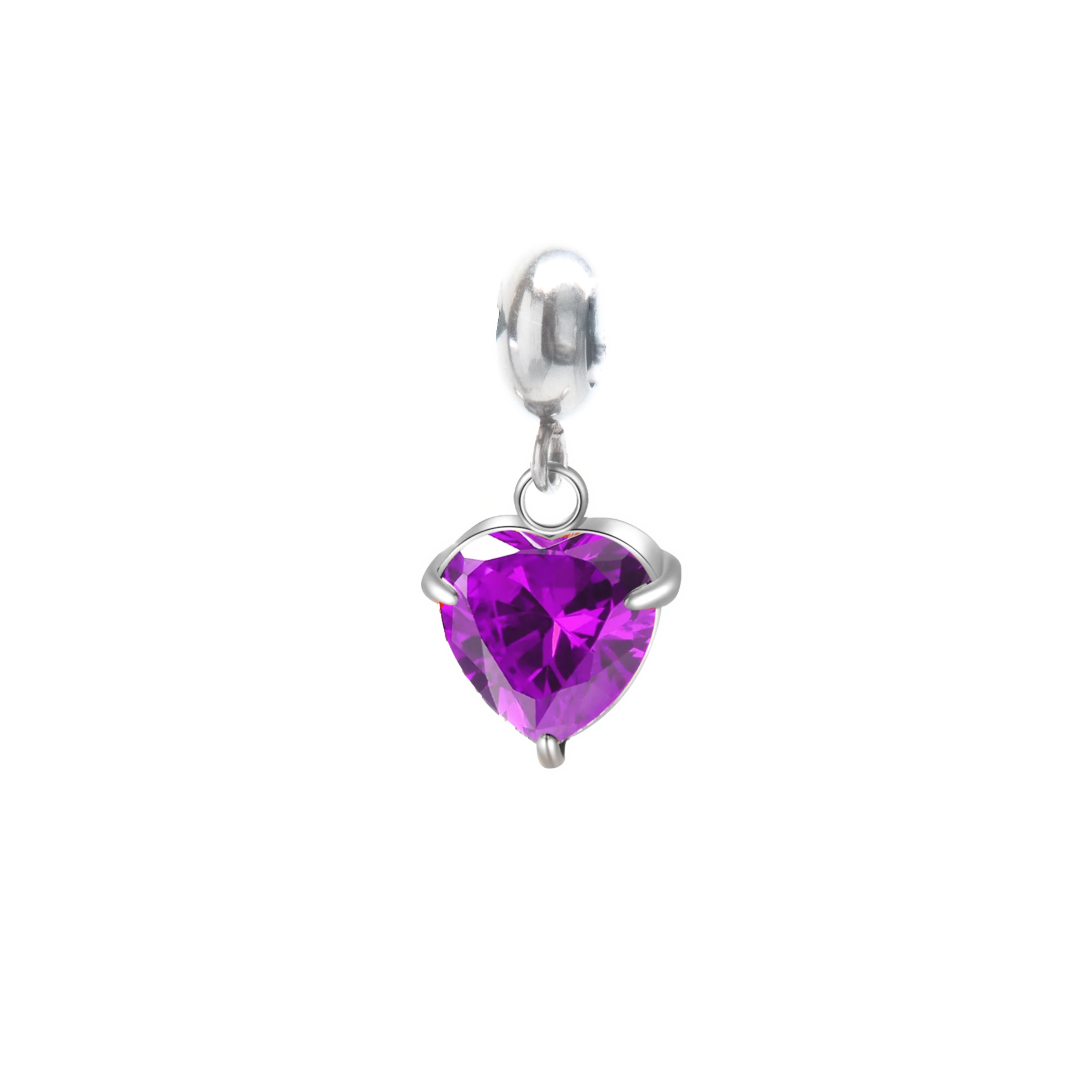 Purple heart charm for VECINO bracelet – dreamy purple heart bracelet charm jewelry