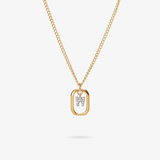 Personalized Initial W Zirconia Necklace – letter W luxury jewelry with sparkling stones VECINO