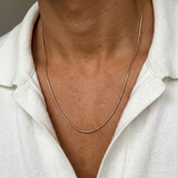 Snake Chain Necklace - Silver ( for him )