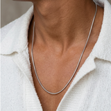 Snake Chain Necklace - Silver ( for him )