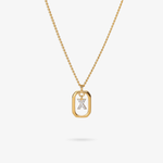 Personalized Initial X Zirconia Necklace – letter X luxury jewelry with sparkling stones VECINO