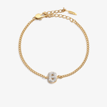 Personalized initial B zirconia bracelet – letter B luxury gift by VECINO