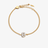 Personalized initial B zirconia bracelet – letter B luxury gift by VECINO