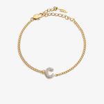 Personalized initial C zirconia bracelet – letter C luxury gift by VECINO