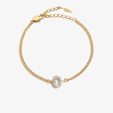 Personalized initial D zirconia bracelet – letter D luxury gift by VECINO