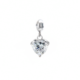 White heart charm for VECINO bracelet – elegant white heart bracelet charm jewelry